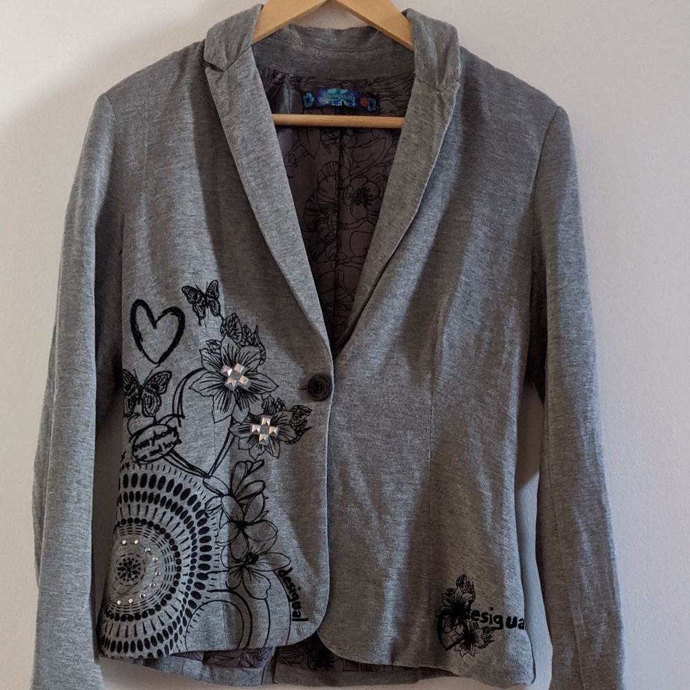 grey Desigual blazer 38
